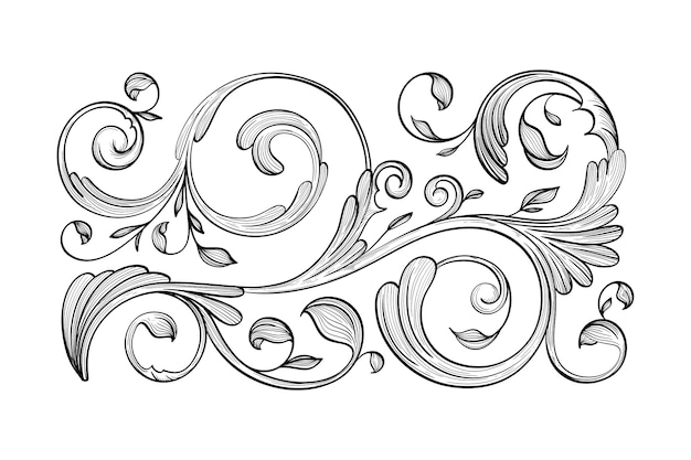 Free Vector realistic hand drawn ornamental border