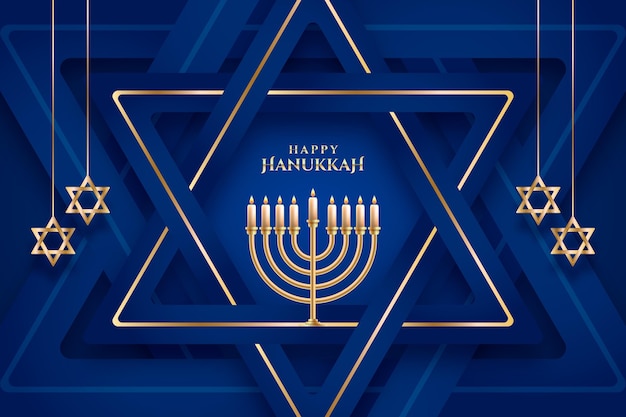 Free Vector realistic hanukkah background