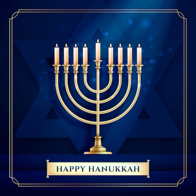 Free Vector realistic hanukkah illustration