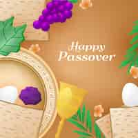 Free vector realistic happy passover lettering