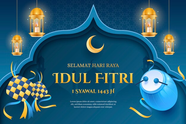 Realistic hari raya aidilfitri background