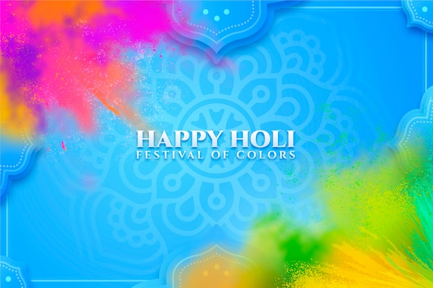 Realistic holi background