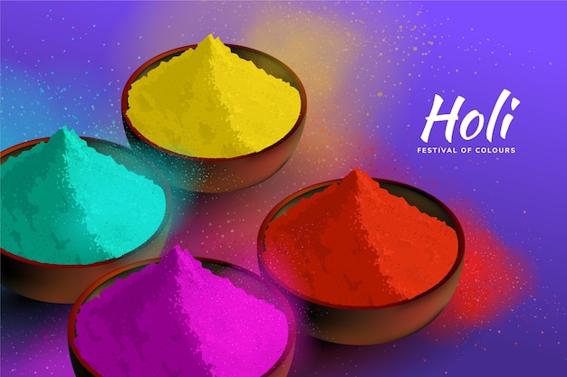 Free vector realistic holi background