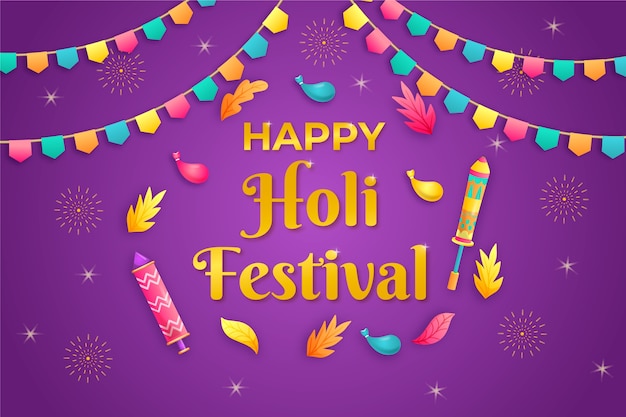 Realistic holi background