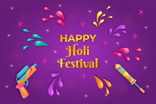 Realistic holi background