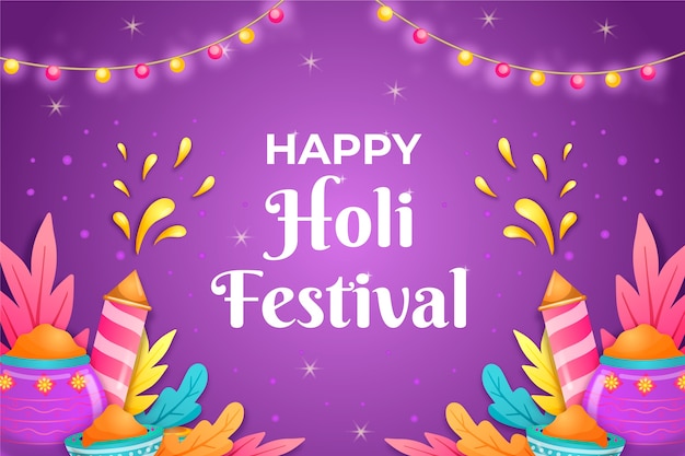 Realistic holi background