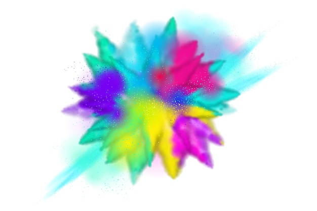 Free Vector realistic holi colored powder explosion