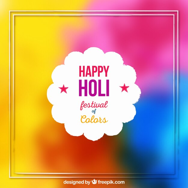 Realistic holi festival background