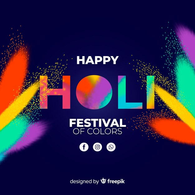 Realistic holi festival background