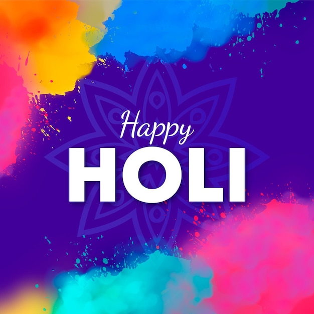 Realistic holi festival illustration