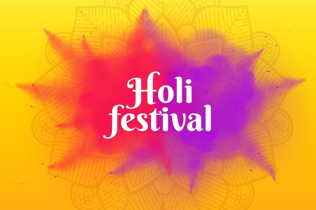 Realistic holi festival