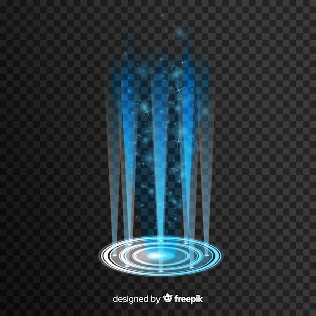 Realistic hologram of a portal