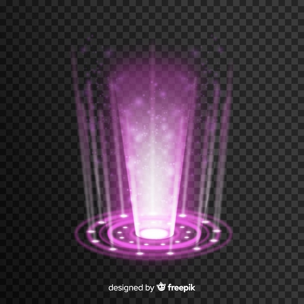 Free Vector realistic hologram of a portal