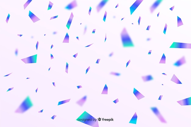 Realistic holographic confetti background