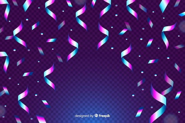 Free Vector realistic holographic confetti background