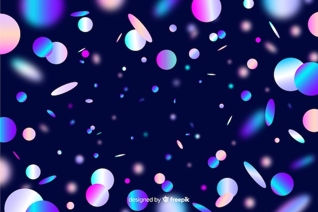 Realistic holographic confetti background