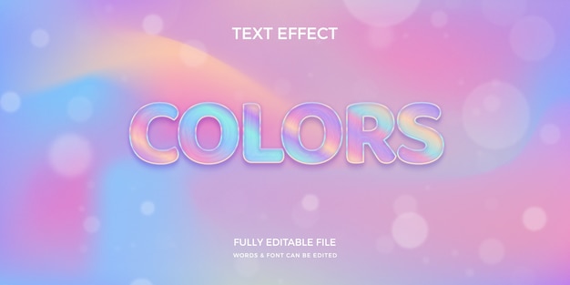 Realistic holographic text effect