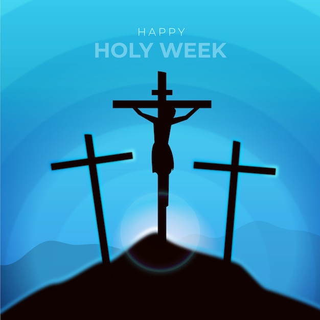 Free Vector realistic holy week design