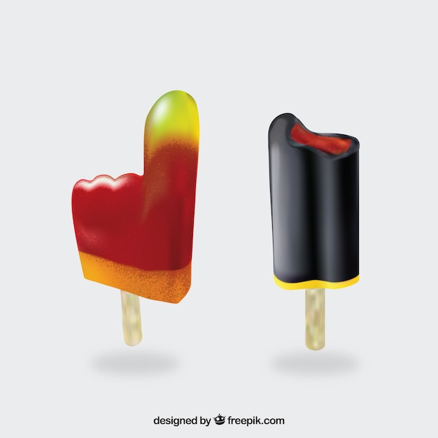 Free Vector realistic ice lolly