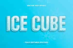 Free vector realistic ice text effect