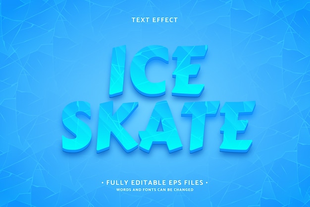 Free vector realistic ice text effect