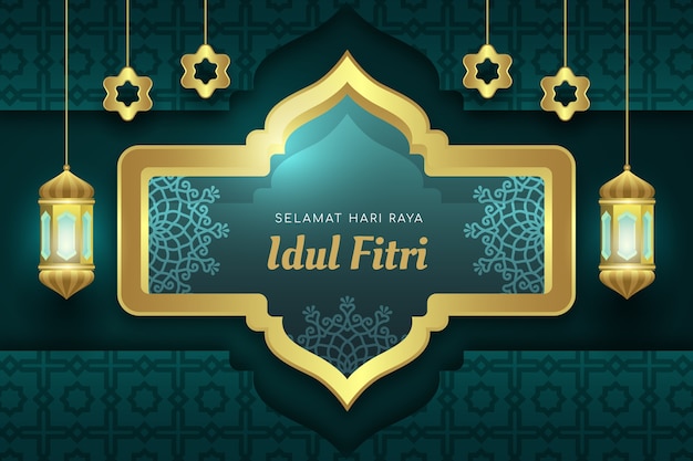 Realistic idul fitri background