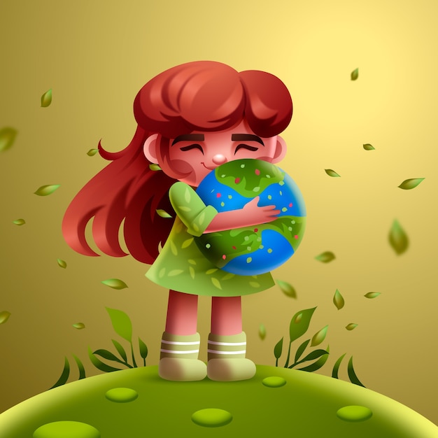 Free Vector realistic illustration for earth day celebration