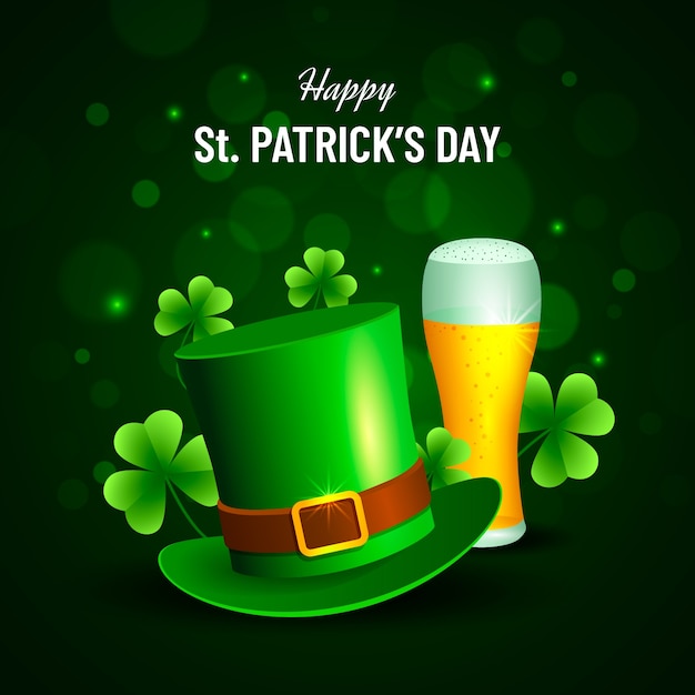 Free Vector realistic illustration for st patrick's day celebration