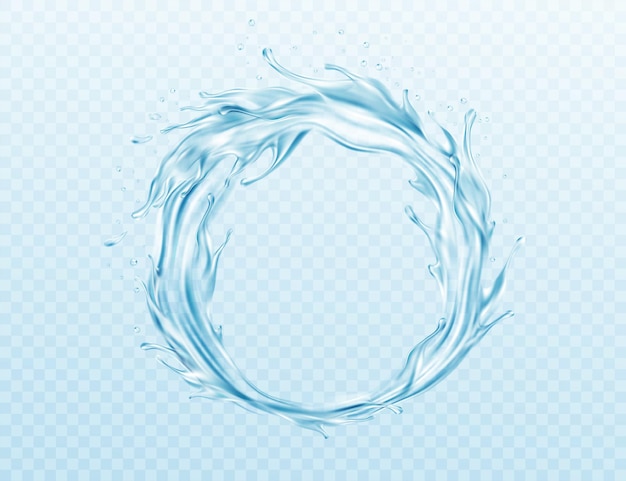 Realistic illustration Water splash isolated on transparent background. Real transparent water effect. Vector illustration EPS10