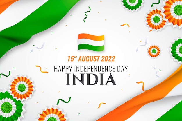 Free Vector realistic india independence day background