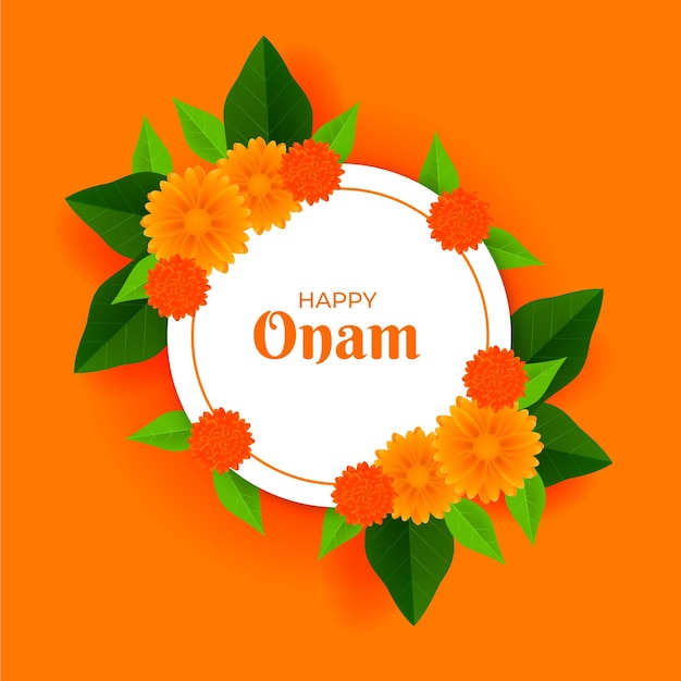 Free vector realistic indian onam illustration