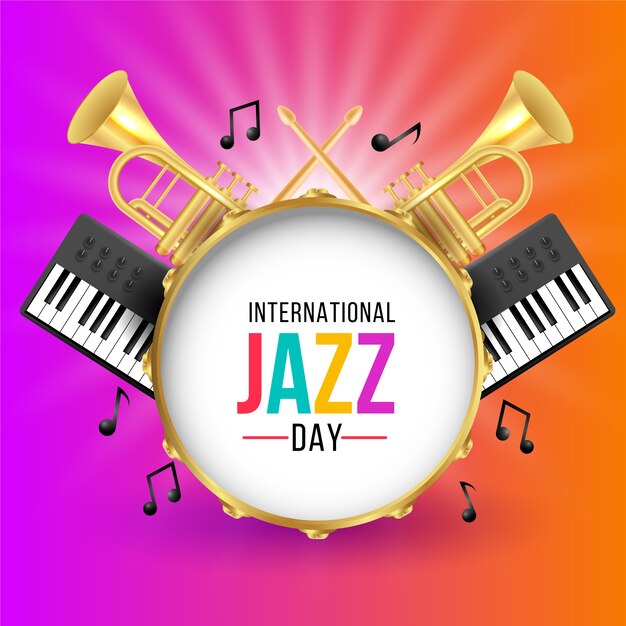 Realistic international jazz day