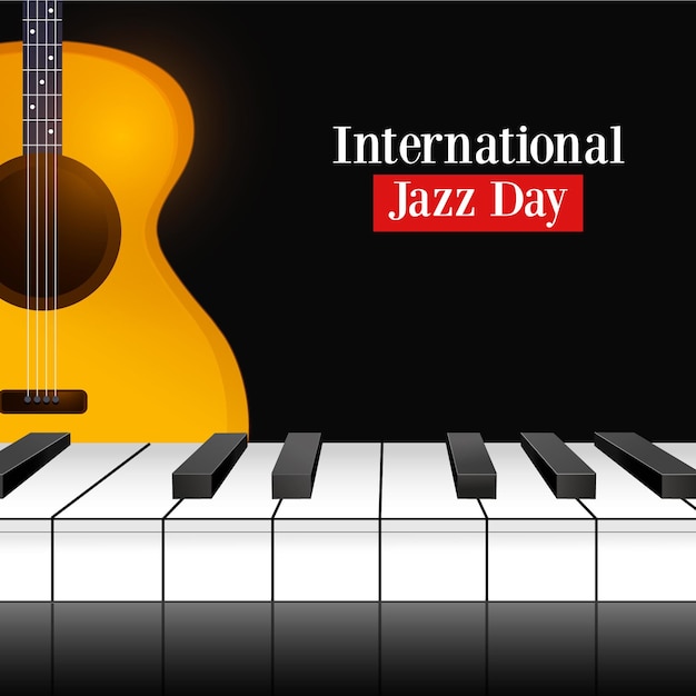 Free Vector realistic international jazz day