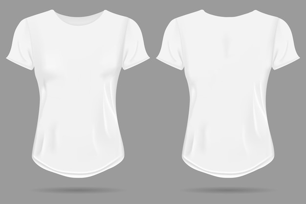 Free vector realistic isolated female t shirt white