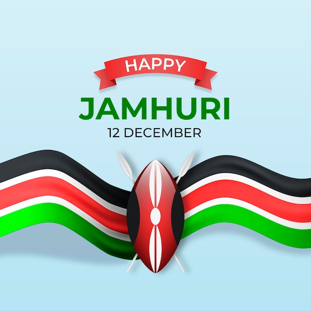 Free Vector realistic jamhuri day