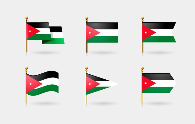 Realistic jordan national emblems