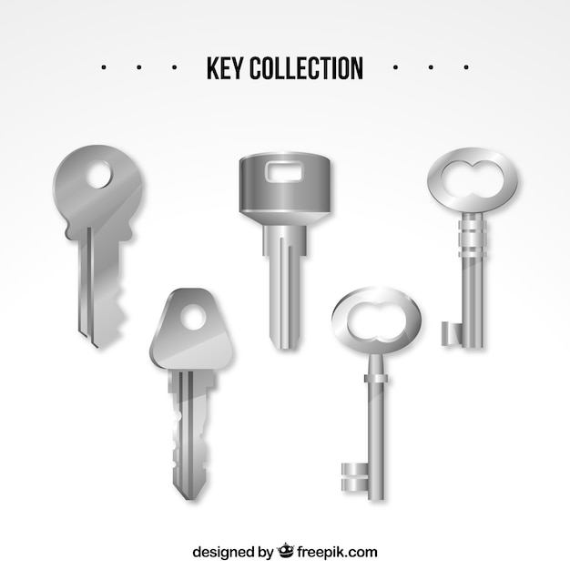 Free Vector realistic key collection