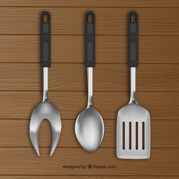 Realistic kitchen utensils