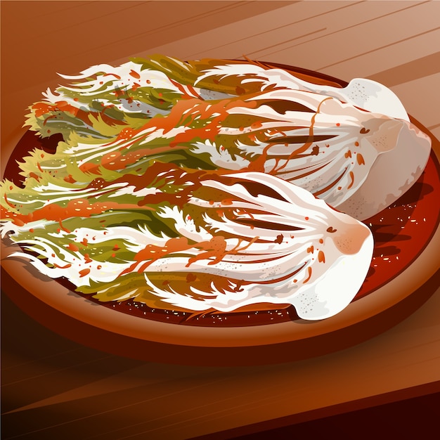 Free Vector realistic korean food illustration