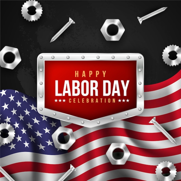 Free Vector realistic labor day theme