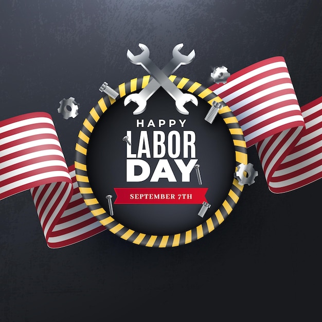 Free vector realistic labor day usa