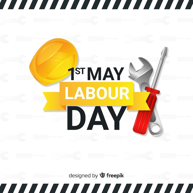 Free vector realistic labour day background