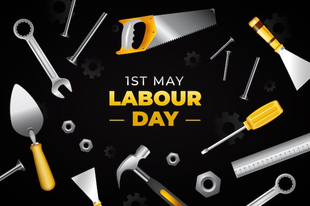 Realistic labour day background