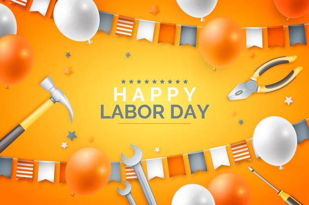 Realistic labour day background