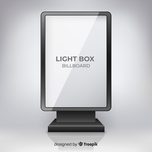 Realistic light box billboard