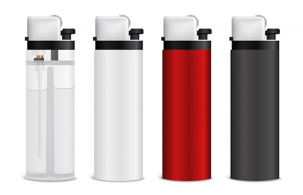 Free Vector realistic lighters set