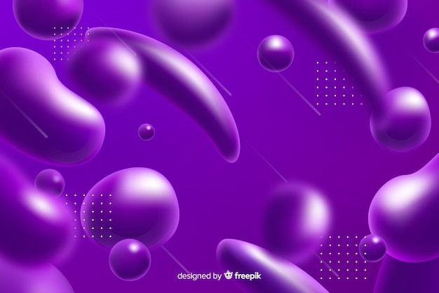 Realistic liquid effect purple background