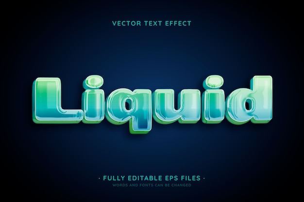 Realistic liquid text effect