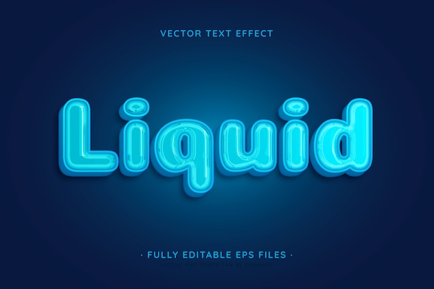 Realistic liquid text effect