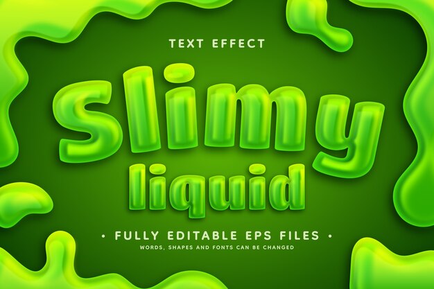 Free Vector realistic liquid text effect